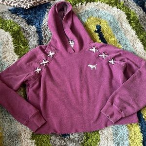 VS PINK CROPPED HOODIE